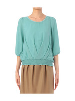 ドットドレーププルオーバー/グリーン系(121)