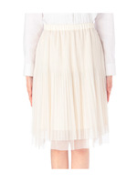 ドットプリーツチュールスカート/アイボリー(004)