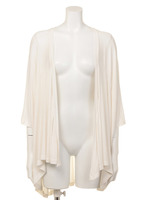 バックユリモモンガ7分袖カーデ/オフホワイト