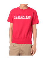 プリントクルーネックTシャツ/レッド系(062)