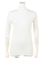 ボトルネック5分袖P／O/O/WHT