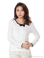 前立フリルリボン付P/O/キナリ