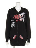 GLOOMYロングジップパーカー/ピンク