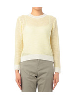 [L]ミックスカラーニットプルオーバー/イエロー系(430)