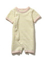 moco moco'スムーズィー'babyマリンボーダーロンパース/YEL