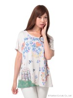 まどろみミュージアムプリントTシャツ/ホワイト