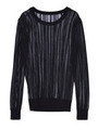 クリアストライプknit/BLK
