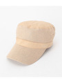 コットンリネン混切り替えワークキャップ/ベージュ(052)