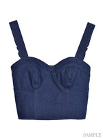 デニムショートビスチェ/インディゴ