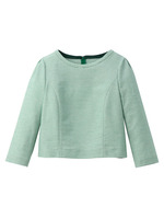 ピンヘッド織クロップドプルオーバー/グリーン系(322)