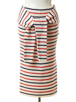 マルチボーダーニットスカート/ホワイト