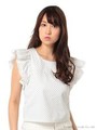 ラッフルスリーブブラウス/オフ