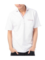 2枚衿鹿の子スキッパー/ホワイト(002)