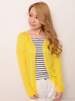 V/Nニットカーデ/イエロー
