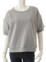 【Edit Sheen】スリットスリーブスウェットトップス/ホワイト