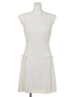 【FEMININE】レースアップOP/ホワイト