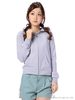 【Tralala】ハート&リボンパーカー/パープル