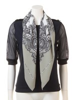 スカーフ付カットソー/オフホワイト