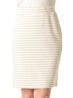 ボーダーペンシルスカート/ベージュ