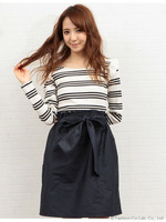 メモリーデニムスカート/ブルー