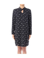 リボンネックヒョウプリントワンピース/ホワイト(101)