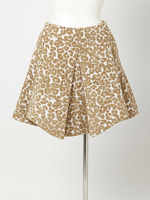 レオパード ジャガードスカート/ベージュ