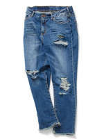 ロデオデニムクラッシュスリムストレート/ホワイト