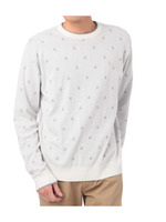 総柄コットン配色ニット/ホワイト(004)