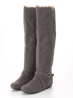 裏ボアロングブーツ（インヒール）/オーク/S