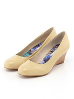 【Bridget Birkin walk】エナメルプレーンパンプス/ベージュエナメル