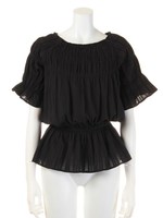 【Omekashi】カラミシャーリングブラウス/ピンク