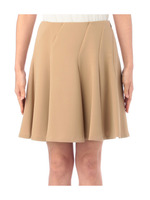 ウェーブ切り替えタックフレアスカート/ベージュ系(052)