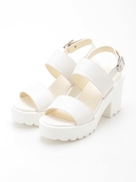 ギザギザソールベルトサンダル/ブラック