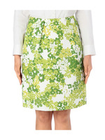 タック使いフラワープリントスカート/レッド系(164)