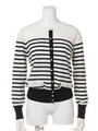 ボーダーベーシックカーディガン/Off White