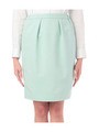 ポンチ素材コクーンシルエットスカート/グリーン系(021)