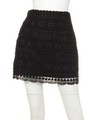 レース台形ミニSK/BLACK