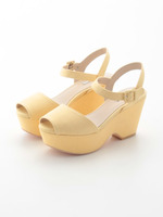 ワンストラップウェッジサンダル/YELLOW