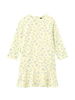 RUBAKE 手描き風フラワープリントワンピース/ライトグリーン(021)