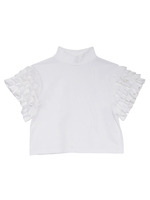 shoulder frill cutsew/white