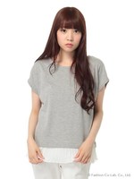 ・裾プリーツプルオーバー/Ivory