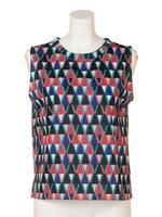 【CASUAL】マルチカラートライアングルタンク/レッド