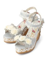 【LIZ LISA】バラコササンダル/ブルー