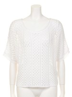 【Timeless】透かし編みサマーニット/ホワイト