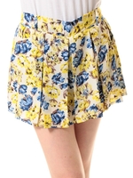 インナーパンツ花柄プリーツSK/シロ