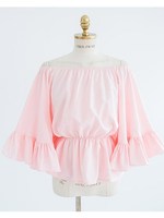 オフショルダーフリルブラウス/ホワイト