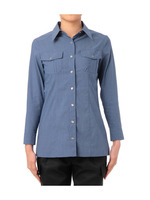 サテンミリタリーシャツ/グレー系(412)