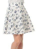 ジャガードフラワースカート/アイボリー柄