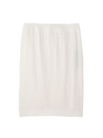 ストライプ膝丈スカート/ホワイト(302)