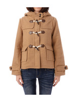 ダブルフェイスダッフルコート/ライトベージュ(051)